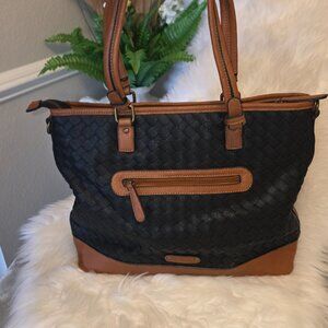 simply noelle purse handbag black brown  Beautiful extra large Simply Noelle pur